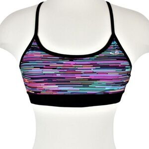 Champion Sports Bra Racerback Back Mesh Weave C9 Duo Dry Multi-Color Size XL